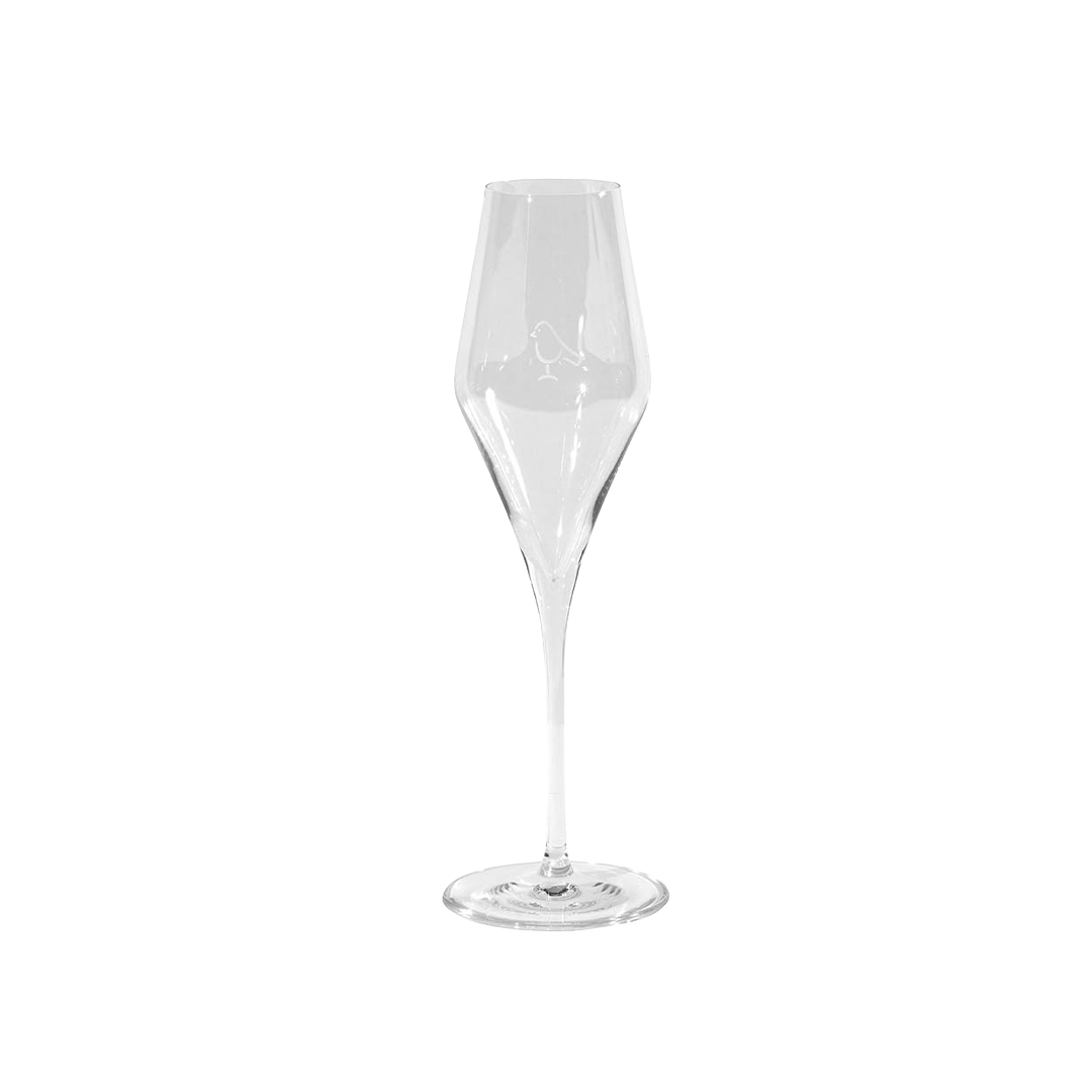 Meisenheimer Hof Special Champagner-Glas mit eingravierter Meise